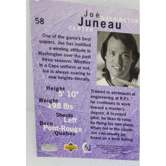 3 Upper Deck Be A Player Washington Collectible Trading Cards Joe Juneau, Peter - Picture 7 of 8